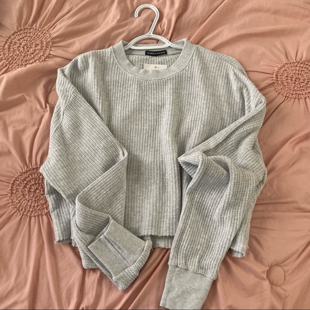 NWT Brandy Melville Oversized Thermal Top